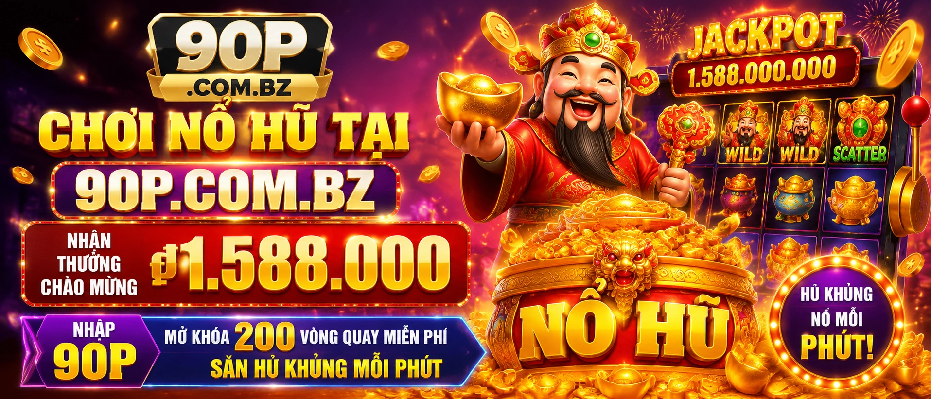 Giao diện Nổ Hũ Online trên 90p.com.bz